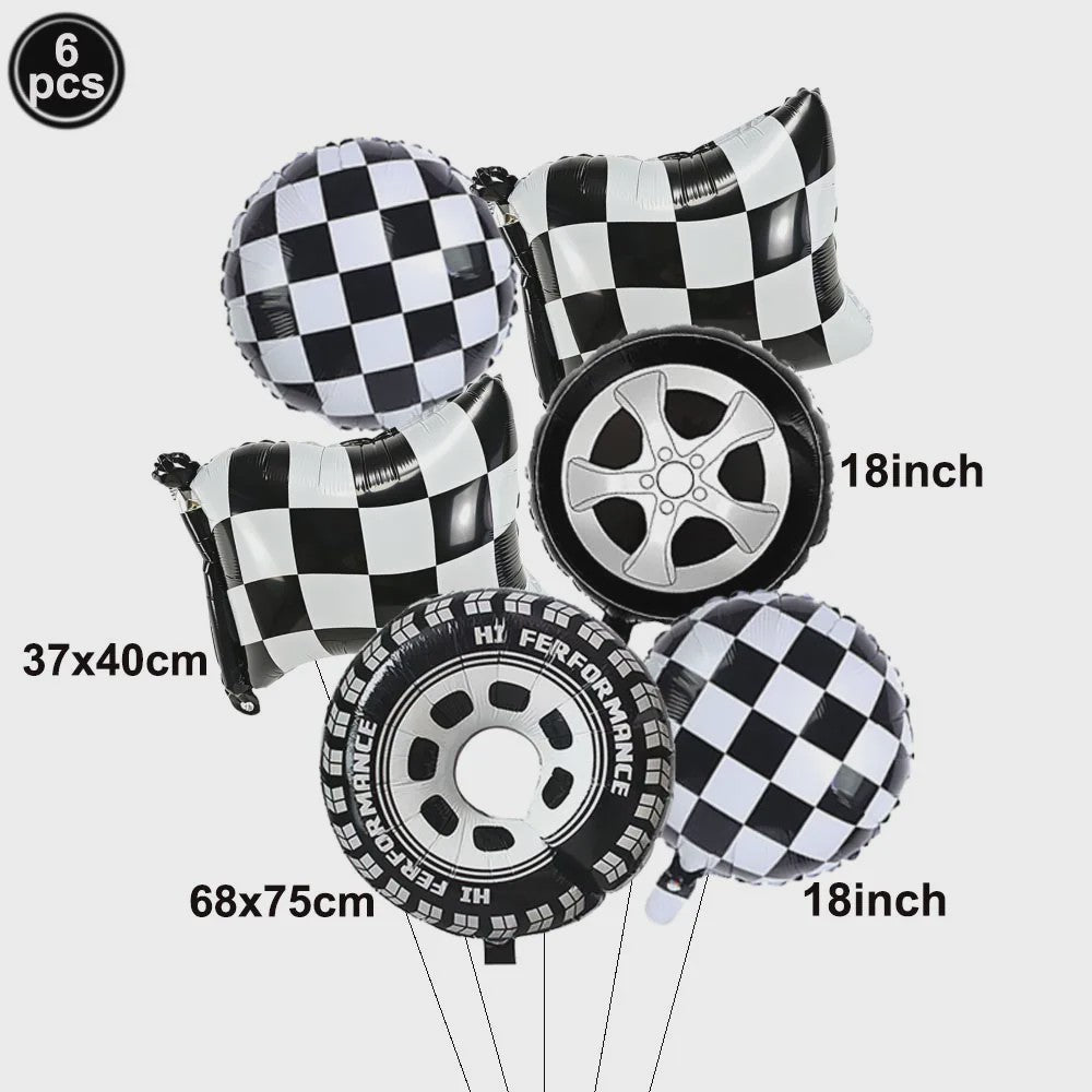 Grote Raceauto Nummer Ballonnen Set - Perfect voor Verjaardagen en Feesten