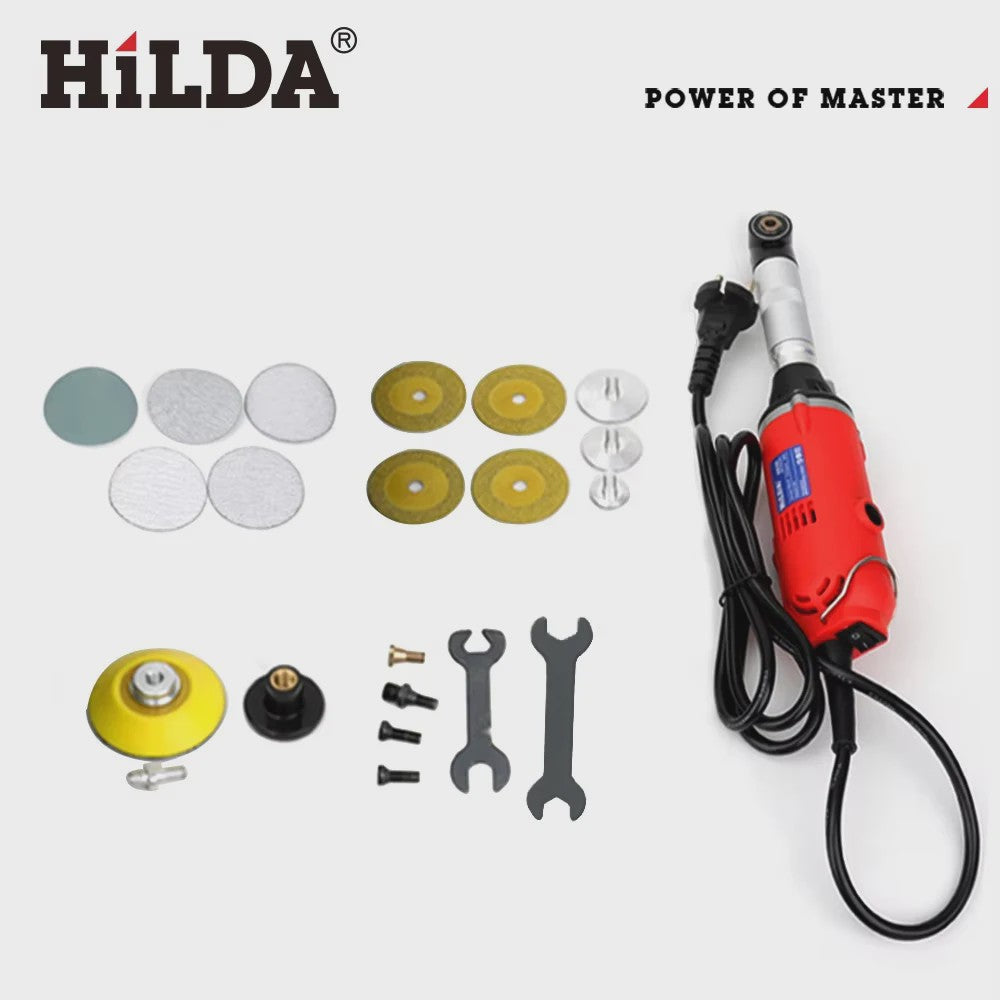 HILDA 380W Elektrische Rechte Grinder met 6 Variabele Snelheden - Polijst- en Schuurmachine