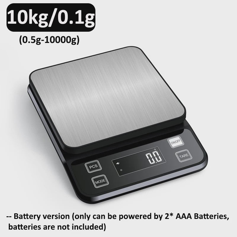Digitale Keukenweegschaal 10kg - 0.1g Precisie, Waterdicht RVS, LCD Display