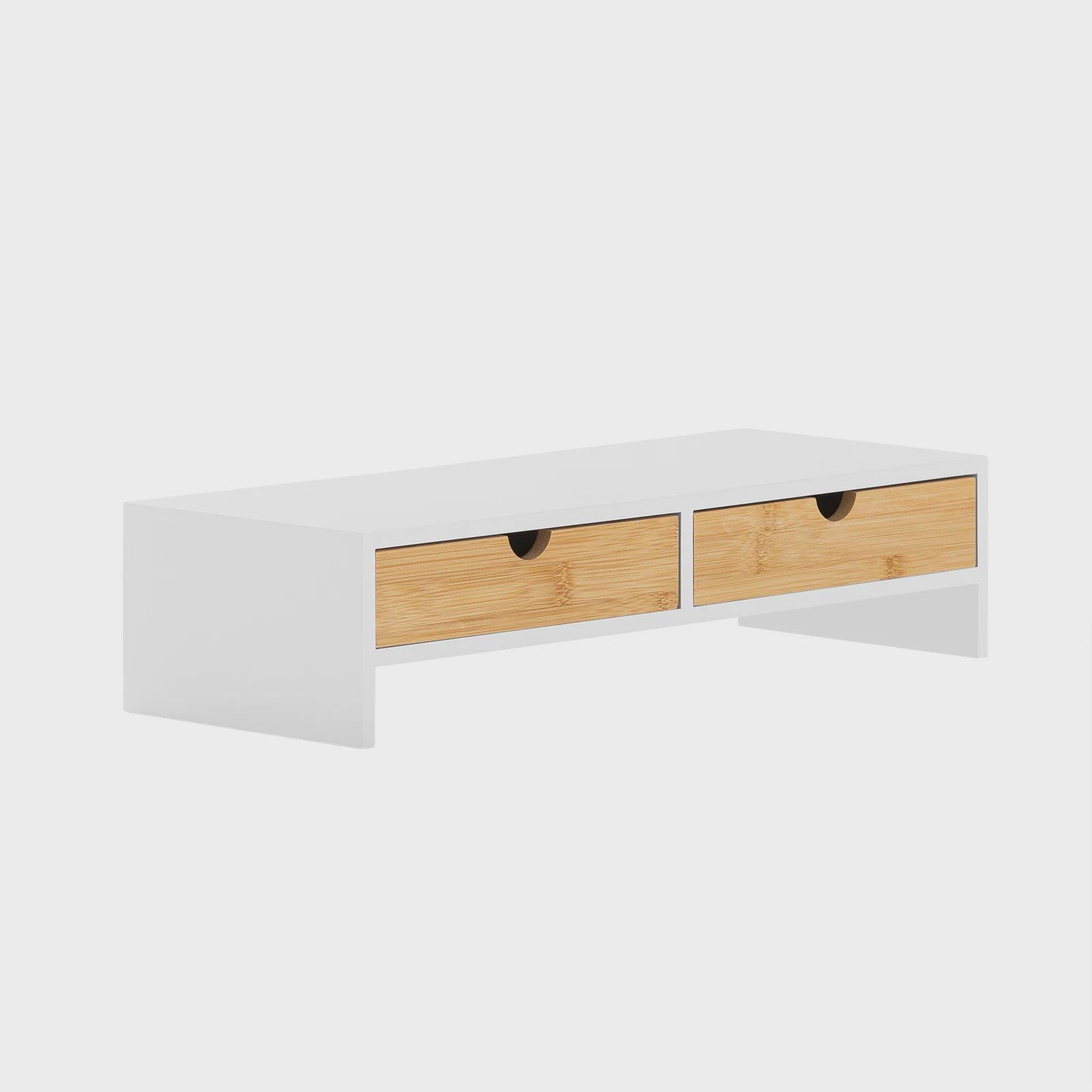Monitorstandaard met 2 Lades - Bureau Organizer - Verhoogt uw Scherm - 47x11x18cm