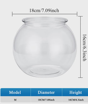 Ronde Plastic Vissenkom - Duurzaam Desktop Aquarium voor Kleine Vissen