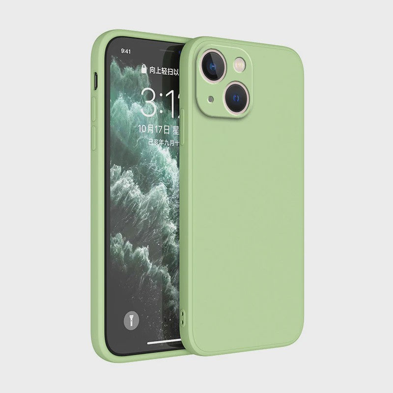 Luxe Vloeibare Siliconen Hoesje met Camera Bescherming voor iPhone 14 Plus, 11, 12, 13, 14 Pro Max, 12 Mini, 13 Mini