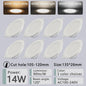 8-Pack LED Inbouwspots Rond - 3 t/m 8 Inch - 3 Kleuren Licht (3000K/4000K/6000K) - Energiezuinig