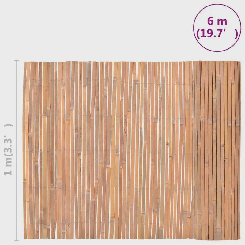 Premium Bamboe Tuinscherm 100x600cm - Natuurlijk en Duurzaam