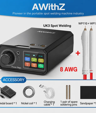 Awithz UK3 Draagbare Batterij Spot Lasapparaat - 10000mAh DIY Lithium Batterij Pack Lasgereedschap