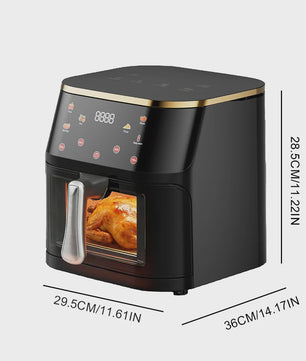 12L Digitale Airfryer XL met Zichtvenster - Gezond Frituren voor het Hele Gezin