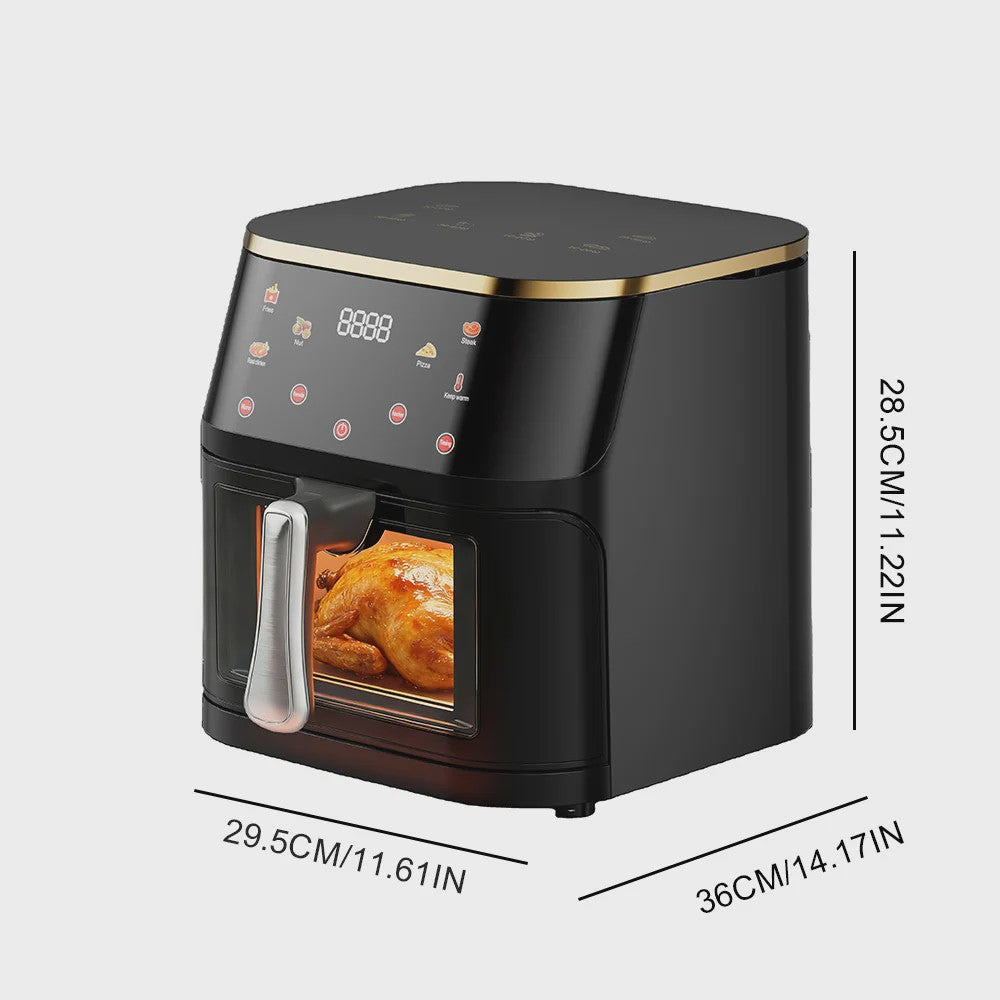 12L Digitale Airfryer XL met Zichtvenster - Gezond Frituren voor het Hele Gezin