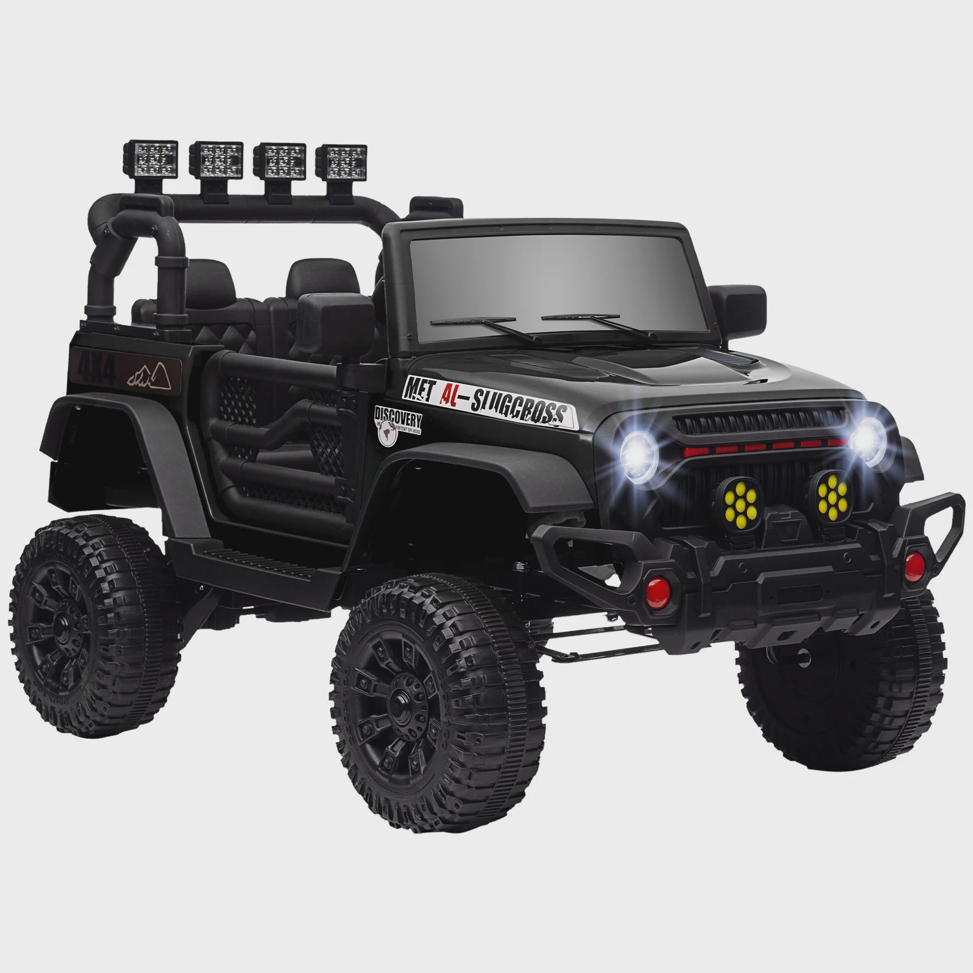 Elektrische Kinderauto 12V met Afstandsbediening, LED Verlichting en Muziek - Vanaf 3 Jaar