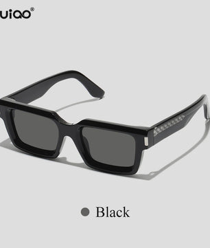 Luxe Retro Zonnebril Dames Heren - Vierkant Rechthoekig Design, UV400 Bescherming