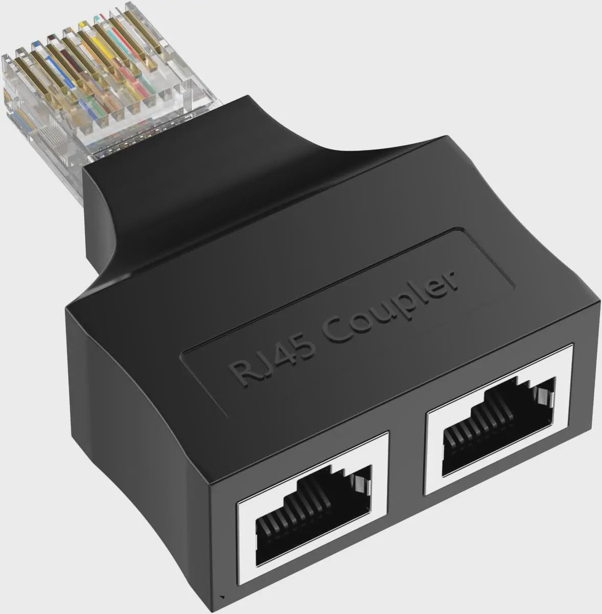 RJ45 Netwerk Splitter Adapter 1 Male naar 2 Female - CAT6/CAT5 Compatibel