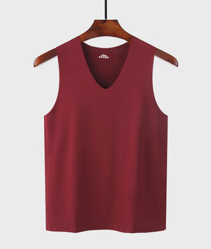Heren IJszijde Tanktop: Ademend, Slim Fit en Mouwloos Zomerhemd