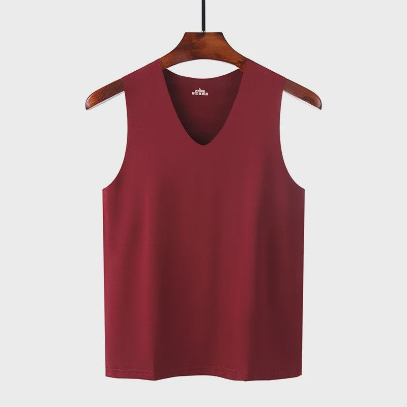 Heren IJszijde Tanktop: Ademend, Slim Fit en Mouwloos Zomerhemd