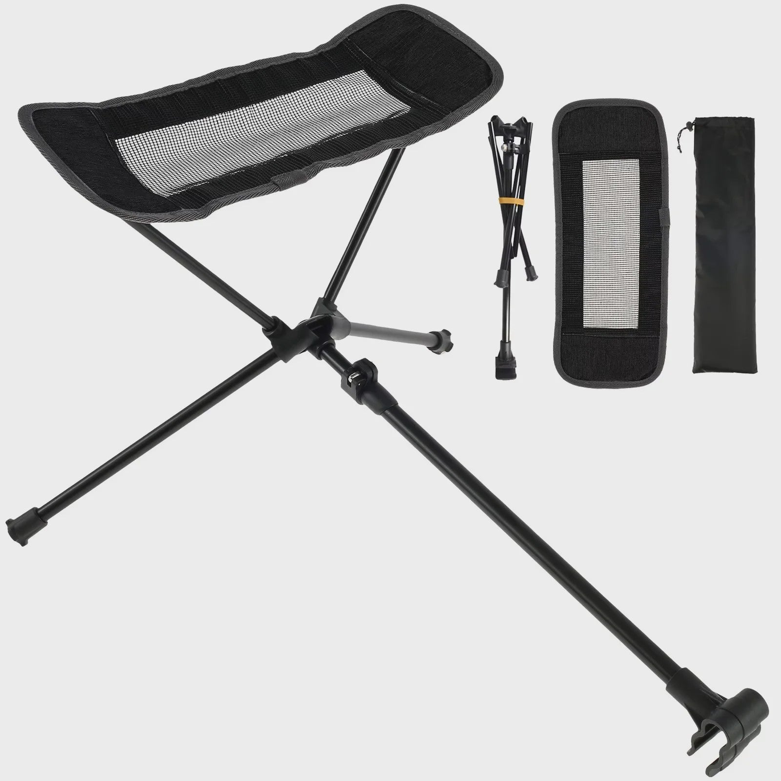 Draagbare Camping Voetensteun Kruk - Opvouwbaar & Verstelbaar voor Buitenstoelen