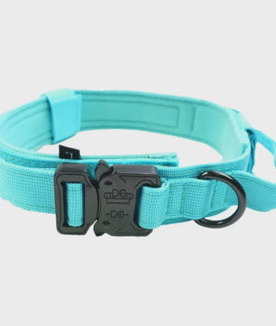Sterke Tactische Hondenhalsband met Metalen Gesp - Nylon, Verstelbaar voor Training & Dagelijks Gebruik
