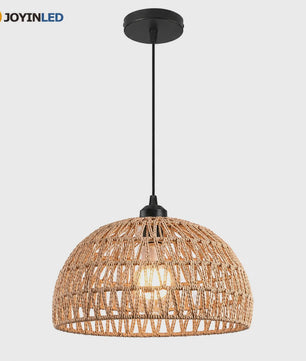 SediaXL Rotan Hanglamp Boho Stijl 30cm - Woven Paper Rope Plafondlamp
