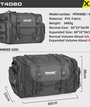 Rhinowalk Motor Bagage Tas - Waterdicht & Uitbreidbaar (19L-80L)