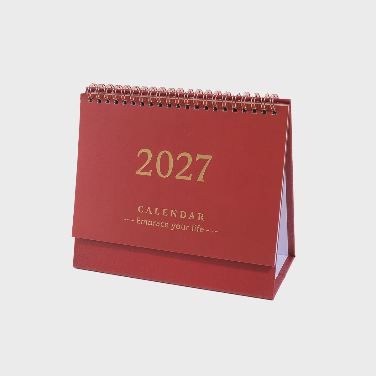 2027 Bureaukalender Maandkalender - Spiraalbinding, Opvouwbaar & Staand - Ideaal voor Planner, Kantoor & Thuis