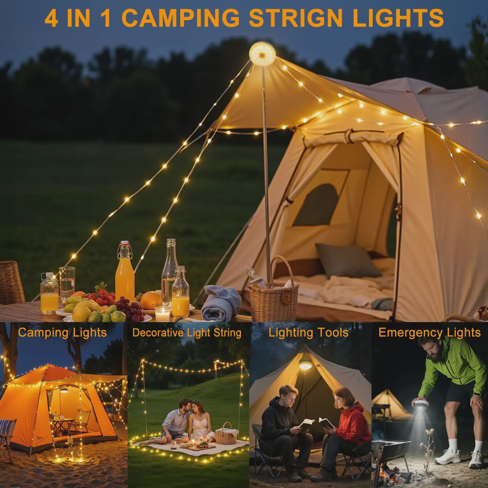 Draagbare LED Camping Lamp met Dimfunctie & SOS - Waterdicht IP64