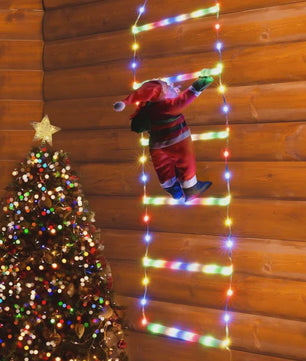 Kerstman Klimladder LED Verlichting - 1.5/3M - USB Plug - 8 Modi