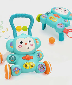 Multifunctionele Loopwagen met Muziek en Tekenbord voor Baby's (12M+)