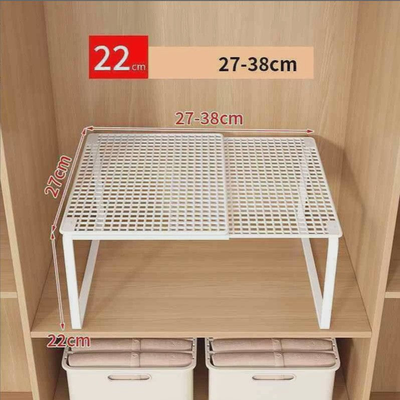 Uitschuifbare Garderobekast Planken Organizer - Stapelbaar & Verstelbaar