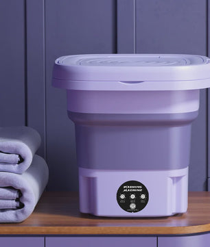 8L Opvouwbare Mini Wasmachine met Centrifugefunctie - Draagbaar & Compact