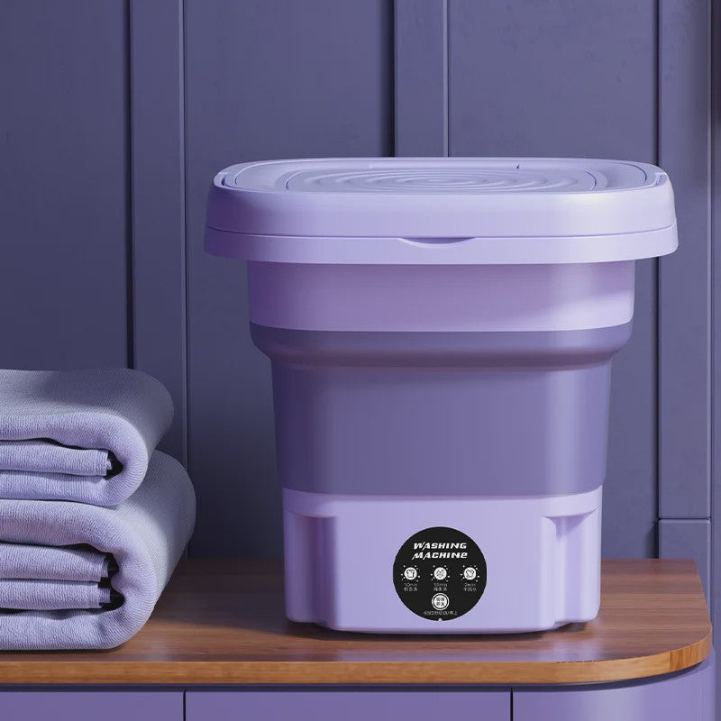 8L Opvouwbare Mini Wasmachine met Centrifugefunctie - Draagbaar & Compact