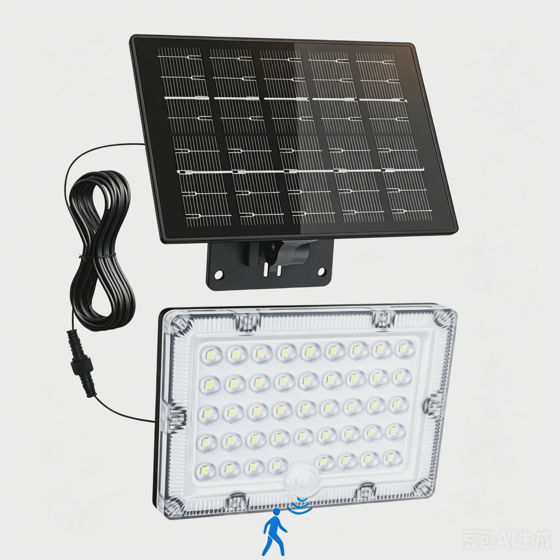 234 LED Solar Wandlamp met Bewegingssensor - Waterdicht IP65, Split Design voor Buiten en Garage