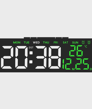 Moderne LED Digitale Wekker met USB, Temperatuur, Datum & Dual Alarm - Automatisch Dimbaar