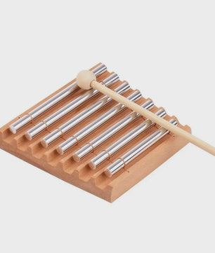 Houten Meditatie Klokkenspel - 1 t/m 7 Tonen, Aluminium Staven, Beuken Houten Basis