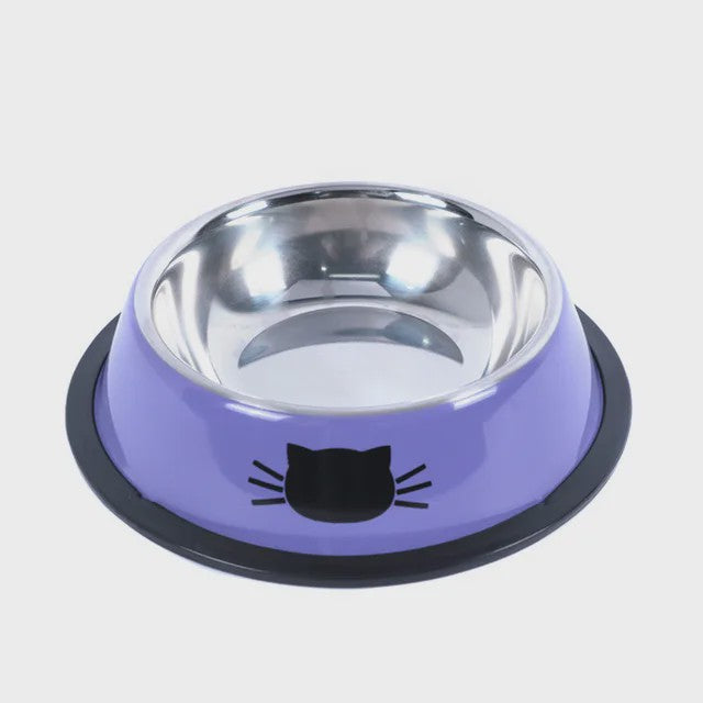 RVS Kattenvoerbak met Antislip Basis - Voer- en Waterbakje voor Kittens & Katten