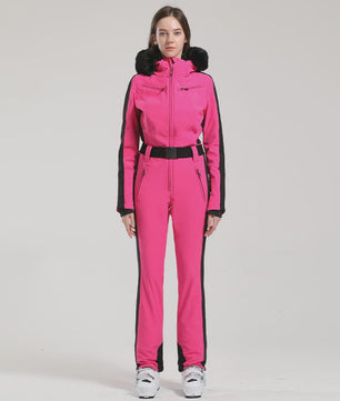 Dames Winter Ski-overall One Piece - Waterdicht, Winddicht & Warm - Outdoor Snowboard Jumpsuit