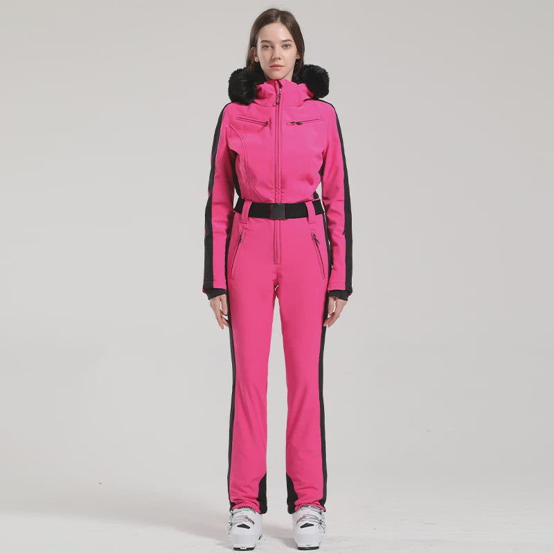 Dames Winter Ski-overall One Piece - Waterdicht, Winddicht & Warm - Outdoor Snowboard Jumpsuit