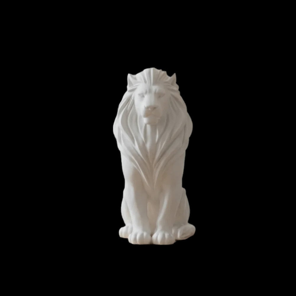 Luxe Leeuw Beeldje - 10cm - Scandinavische Stijl - Desktop Decoratie