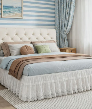Luxe Boxspringbed 140x200 cm Beige Fluweel met Hydraulische Opbergruimte en LED-verlichting
