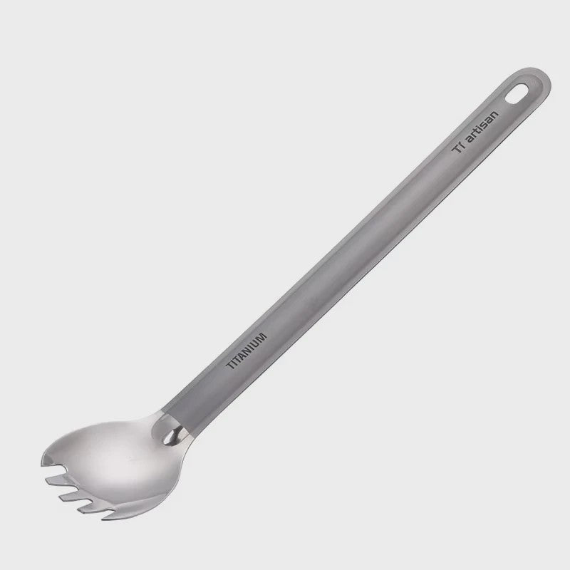 Tiartisan Titanium Spork: Ultralichte Lange Lepel & Vork voor Outdoor Avonturen