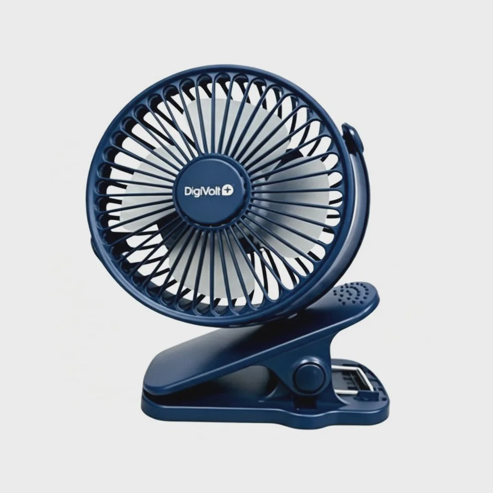 Mini Clip-On Ventilator USB Oplaadbaar - Draagbaar, Instelbaar & 3 Snelheden