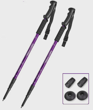 2x Lichtgewicht Aluminium Trekkingstokken - Verstelbaar & Opvouwbaar - Ideaal voor Wandelen & Outdoor
