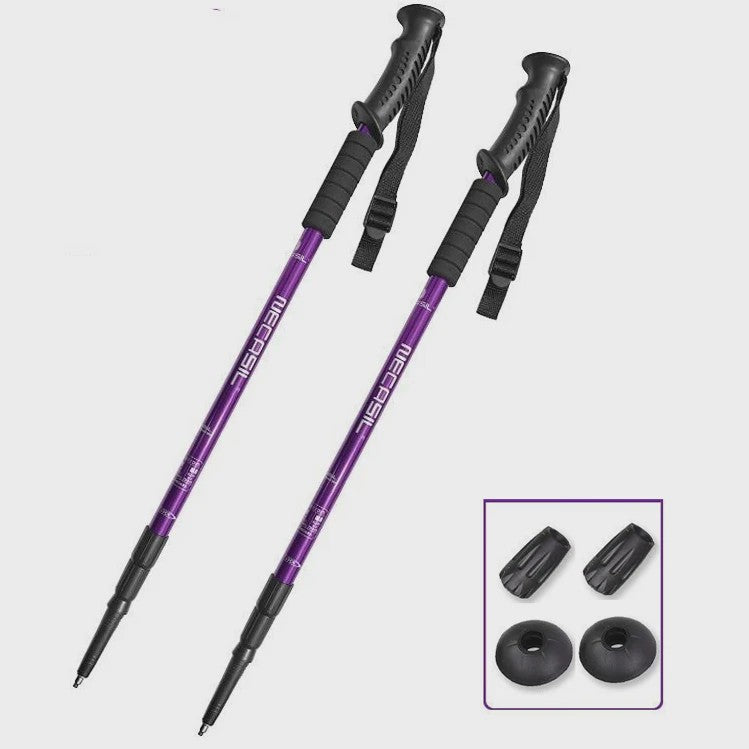 2x Lichtgewicht Aluminium Trekkingstokken - Verstelbaar & Opvouwbaar - Ideaal voor Wandelen & Outdoor