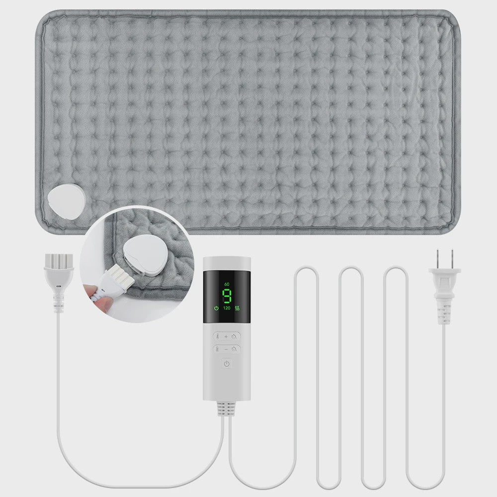 Elektrische Verwarmingsdeken 30x60cm - Verstelbare Warmte & Timer voor Rug, Nek, Schouder - Wasbaar & Comfortabel