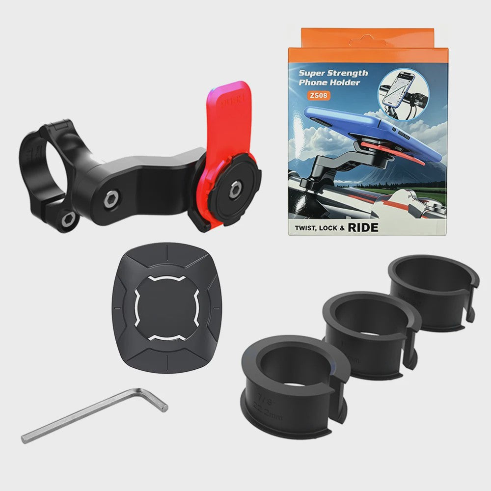 Universele Motor & Fiets Telefoonhouder - 360° Draaibaar & Afneembaar