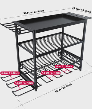 Gereedschapsrek Wandmontage - 2/4 Lagen Organizer voor Elektrisch Gereedschap