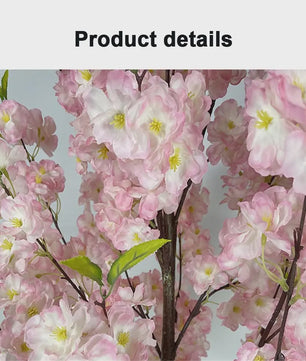 Realistische Kunst Cherry Blossom Boom - Roze Zijde Bloesems - 120cm of 150cm - Verstelbare Takken - Moderne Pot