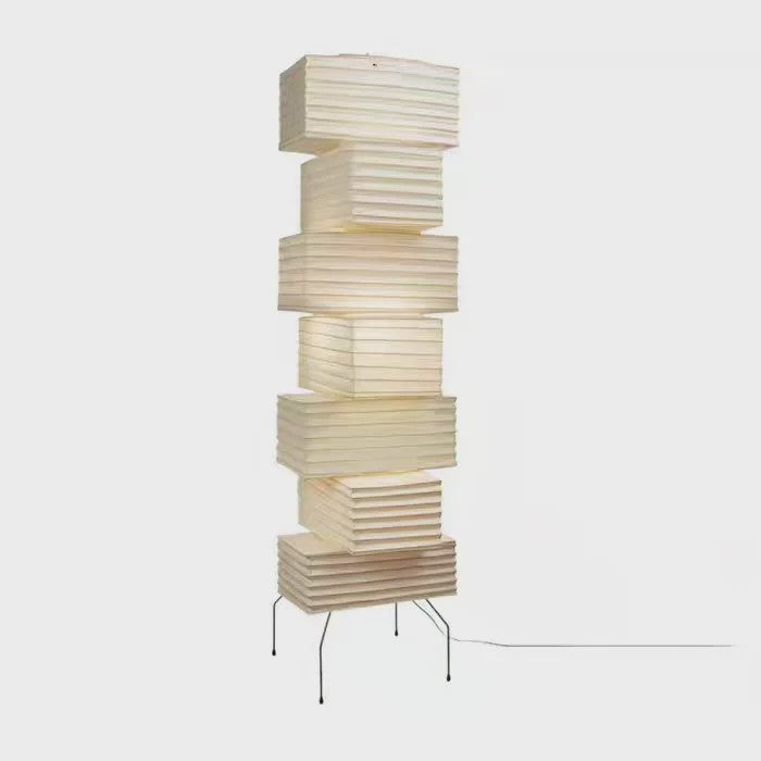 Akari Noguchi Stijl Verticale Vloerlamp - Japans Design Rijstpapier
