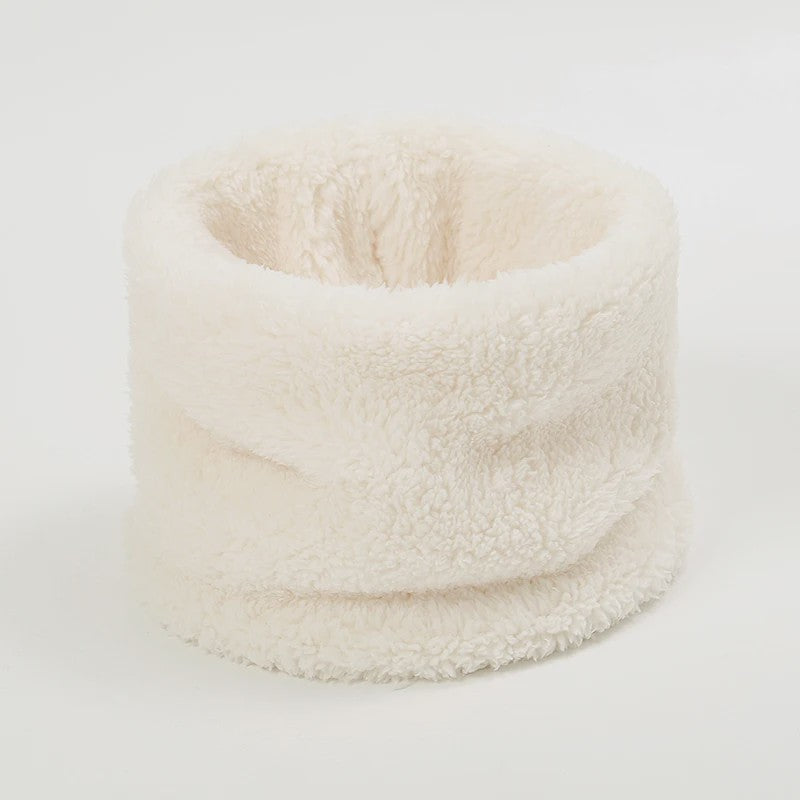 Cashmere Warm Collor Ring Winter Scarf Solid Plush Thick Outdoor Sports Men Women Children Neckerchief Full Face Mask Muffler