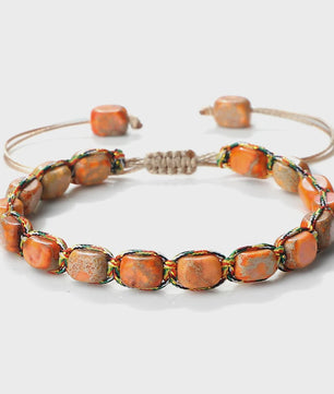 Verstelbare Emperor Stone Kralen Armband - Natuursteen Bangle voor Dames & Heren