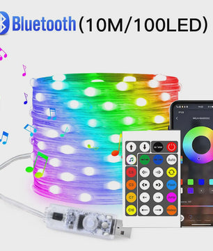 20M RGBIC LED Snoer Verlichting met Bluetooth & Muziekfunctie - Droomkleuren, App Bediening