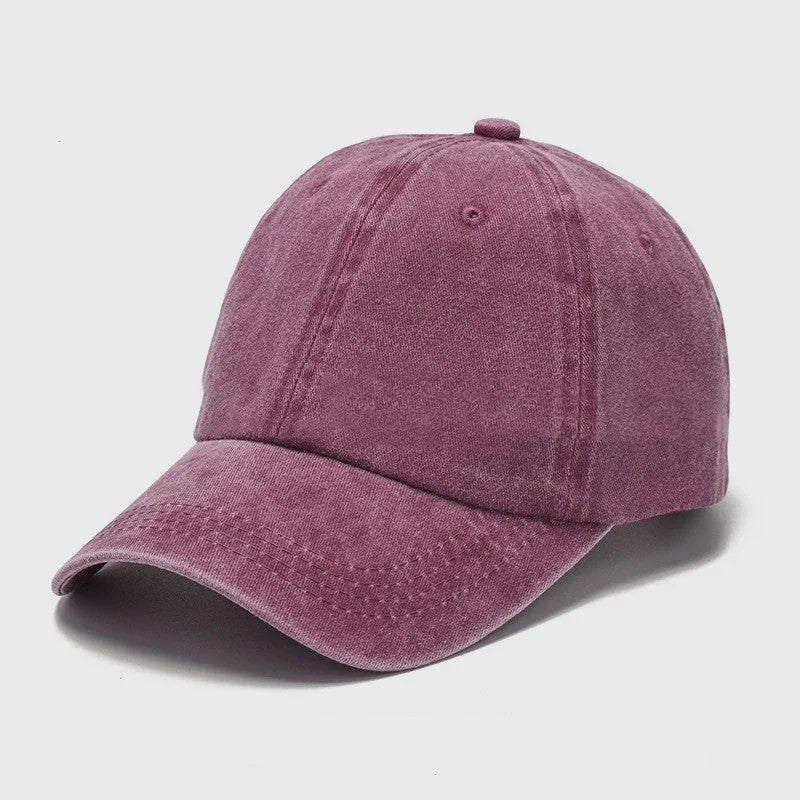 Vintage Washed Denim Baseball Cap - Unisex Snapback voor Heren & Dames