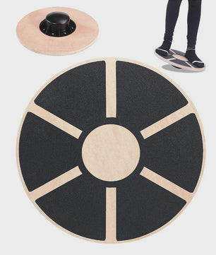 Houten Wobble Balansbord - Non-Slip Fitness & Yoga Oefenbord voor Thuisgebruik