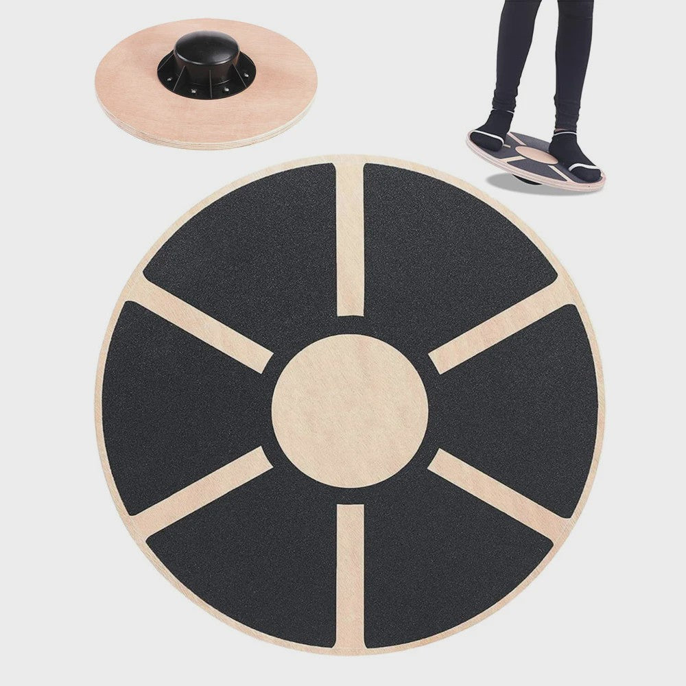 Houten Wobble Balansbord - Non-Slip Fitness & Yoga Oefenbord voor Thuisgebruik
